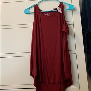 maroon cold shoulder shirt